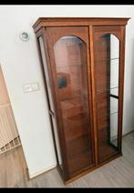 Vintage vitrine kast met glazen planken, Huis en Inrichting, Kasten | Vitrinekasten, Ophalen, Gebruikt, 50 tot 100 cm, 150 tot 200 cm