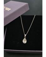 Zilveren ketting met kristal druppel, Nieuw, Zilver, Zilver, Ophalen