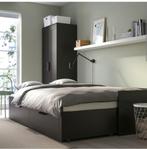 Ikea uitschuifbed zwart, Ophalen, 90 cm, Eenpersoons, Zwart