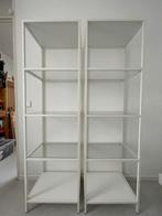 2x Ikea Vittsjö Stellingkast met glazen planken, Ophalen, Met plank(en), Gebruikt, 50 tot 100 cm