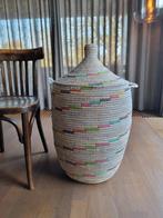 Afrikaanse zeegras wasmand opbergmand handgemaakt in Senegal, Ophalen of Verzenden, Nieuw, Rond, Riet