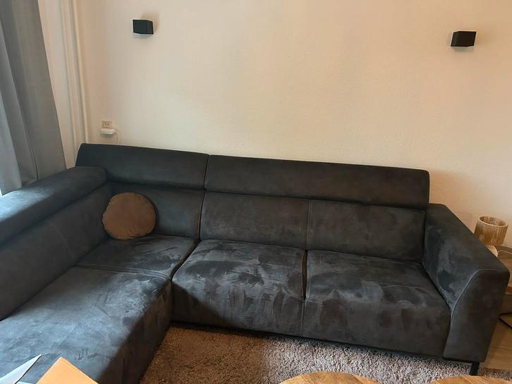 Mooie Hoekbank Profijt Meubel - Antraciet, Huis en Inrichting, Banken | Bankstellen, Zo goed als nieuw, Hoekbank, Vierpersoons of meer
