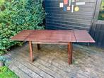 Vintage rotan manou uitschuifbare eettafel, Huis en Inrichting, Ophalen, Gebruikt, 200 cm of meer, 50 tot 100 cm
