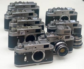 Diverse Zorki, Fed en Mir (en Kiev) camera's (Leica clones) beschikbaar voor biedingen