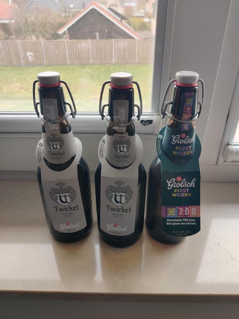 Grolsch Twickel en Feest Weizen Bierflesjes, Ophalen of Verzenden, Zo goed als nieuw, Flesje(s), Grolsch