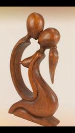 Romantisch Houten Liefdes Skulptuur, Antiek en Kunst, Ophalen of Verzenden