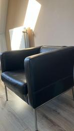 Ikea stoel zwart leer, Ophalen, Eenpersoons, Leer, Zo goed als nieuw