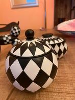 Decoratieve Potten  met Deksel en ballonhond, Overige materialen, Schaal, Rond, Ophalen of Verzenden