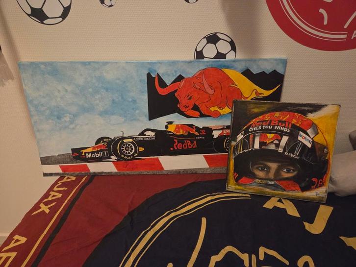 Max Verstappen Schilderijen - 2 stuks, Antiek en Kunst, Kunst | Overige Kunst, Ophalen