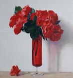 REALISTISCH STILLEVEN RODE ROZEN🌹BLOEMEN>ROOS🖌HAN HANSEN, Ophalen of Verzenden