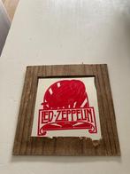 Led Zeppelin  15 x 15 cm Vintage spiegel, Ophalen of Verzenden, Nieuw, Overige typen