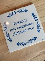 Tekstbordje porcelein, Delfts blauw, Ophalen of Verzenden, Zo goed als nieuw