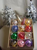 Vintage gekleurde kerstballen 1, Diversen, Kerst, Gebruikt, Ophalen of Verzenden