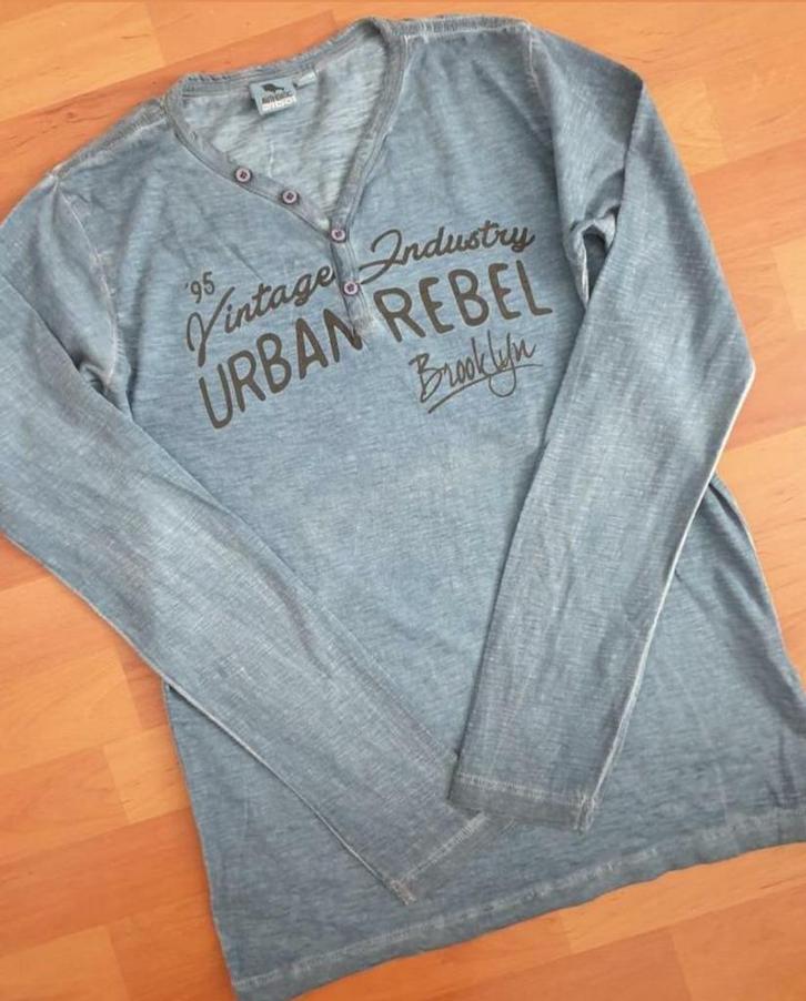 Jongens longsleeve - blauw - maat 158-164, Kinderen en Baby's, Kinderkleding | Maat 158, Zo goed als nieuw, Jongen, Shirt of Longsleeve