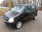 Opel Agila 1.2 I 16V 2004 Zwart, Auto's, Voorwielaandrijving, Stof, 74 pk, Zwart