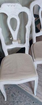 4 stuks brocante barok antieke Franse houten stoelen, Ophalen