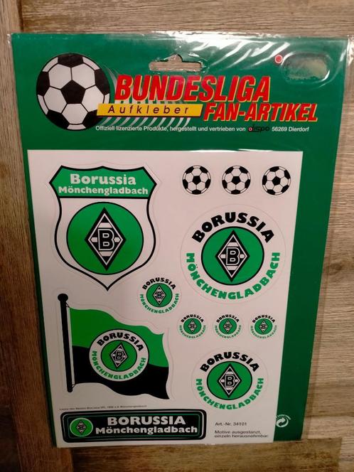 Borussia Monchengladbach Duitsland voetbal stickervel set, Verzamelen, Sportartikelen en Voetbal, Zo goed als nieuw, Buitenlandse clubs