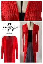 ZILCH retro long cardigan 232 Lipstick red-S♥️NIEUW, Kleding | Dames, Truien en Vesten, Nieuw, ZILCH, Ophalen of Verzenden, Maat 36 (S)