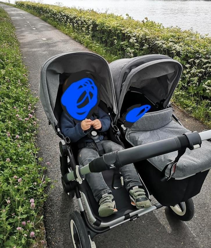 Prachtige duo wandelwagen Bugaboo Donkey met veel accesoires, Kinderen en Baby's, Tweelingen en Meerlingen, Zo goed als nieuw