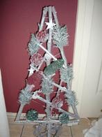 zilverkleurig houten kerstboompje met verlichting 70cm, Ophalen of Verzenden, Zo goed als nieuw