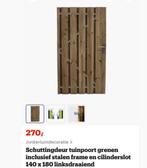 Tuindeur met stalenframe 140 x180 hoog, Ophalen, Hout, Minder dan 3 meter, 1 tot 2 meter