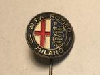 Metalen ALFA ROMEO MILANO Automerk Speld (Rood/Wit/Zwart)., Verzenden, Zo goed als nieuw, Transport, Speldje of Pin