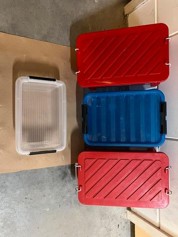 Diverse handige opbergboxen met deksel en/of handgreep. beschikbaar voor biedingen