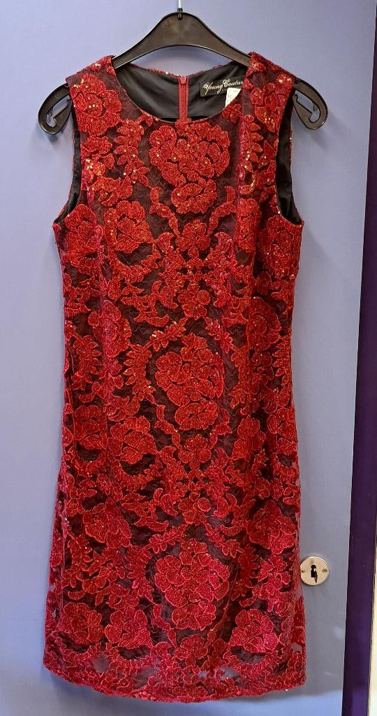 Young Couture Barbara Schwarzer fuchsia roze jurk 36 47400, Kleding | Dames, Jurken, Zo goed als nieuw, Maat 36 (S), Roze, Boven de knie