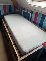 Eenpersoonskamer met bed, boekenkast en kledingkast, Huis en Inrichting, Slaapkamer | Bedden, Ophalen, Gebruikt, 90 cm, Eenpersoons