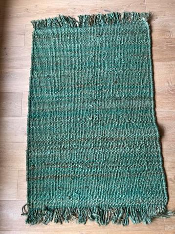 Groen jute vloerkleed 93 x 135 cm - kleed Dille en Kamille beschikbaar voor biedingen