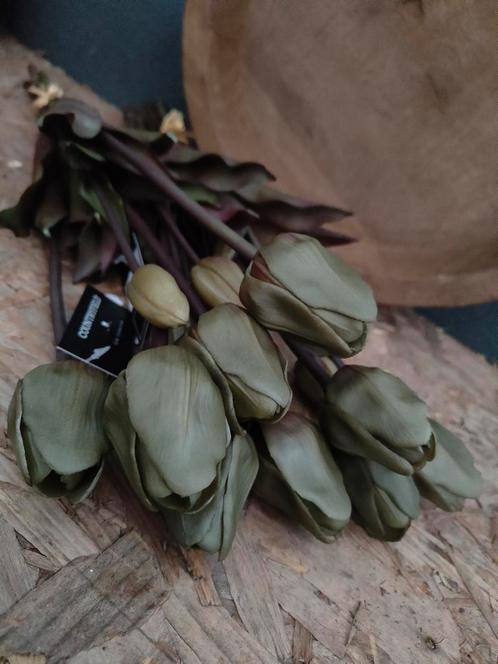 Stoere groene kunsttulpen van Countryfield, Huis en Inrichting, Woonaccessoires | Kunstplanten en Kunstbloemen, Nieuw, Binnen