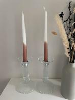Kandelaars van glas, Overige materialen, Overige kleuren, Ophalen of Verzenden, Zo goed als nieuw