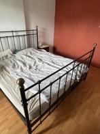 IKEA bedframe zwart antraciet 180x200 staal bed, Ophalen, Gebruikt, Zwart, Tweepersoons
