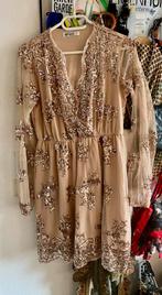 Vintage Miliana jurkje roze pailletten jurk avondjurk 36 S M, Ophalen of Verzenden, Zo goed als nieuw, Roze, Maat 36 (S)