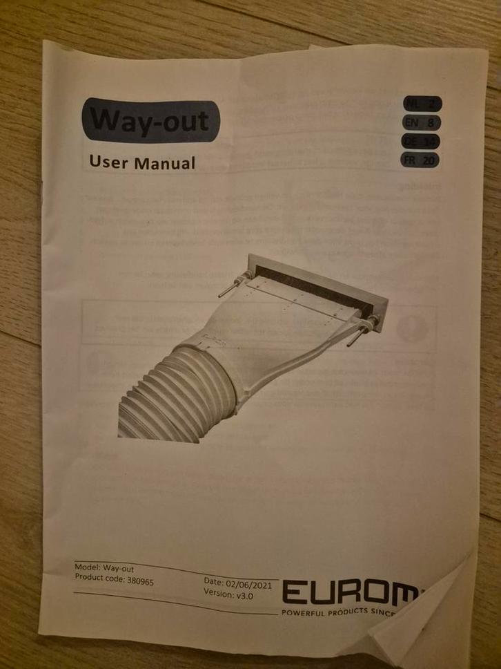 Eurom Way-Out Brievenbus Airco Doorvoer, Doe-het-zelf en Verbouw, Ventilatie en Afzuiging, Zo goed als nieuw, Ophalen