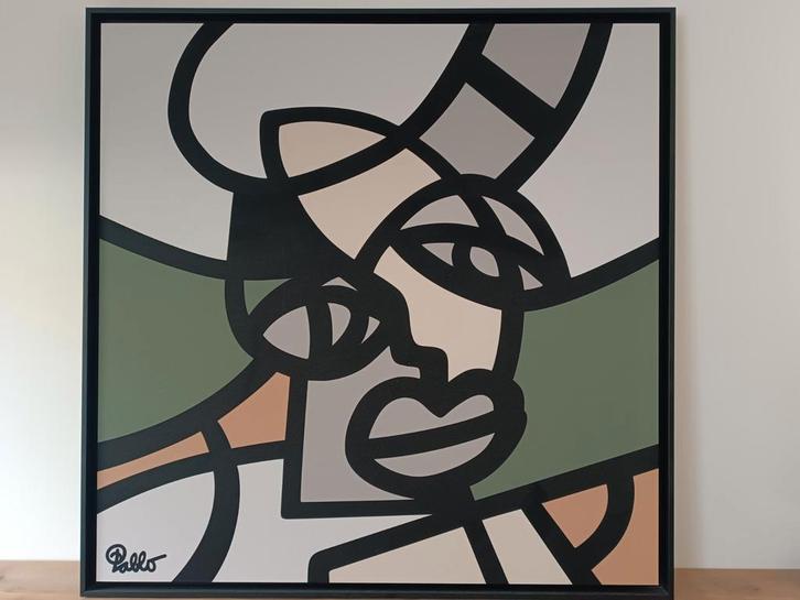 Pablo LÜCKER Schilderij - Ingelijst met Certificaat, Antiek en Kunst, Kunst | Schilderijen | Abstract, Ophalen of Verzenden