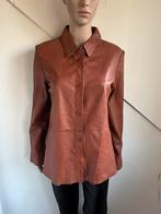 Transmission leren blouse jasje maat M bruin cognac, Maat 38/40 (M), Bruin, Transmission, Ophalen of Verzenden