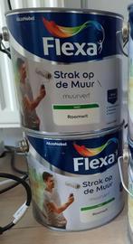 NIEUW!Flexa Strak Op De Muur Muurverf - Mat - Roomwit - 2,5L, Beige, Nieuw, Ophalen of Verzenden, Verf