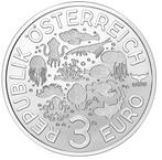 OOSTENRIJK 3 EURO 2025 "NAAKTSLAK", UNC, Postzegels en Munten, Ophalen of Verzenden, Oostenrijk, Overige waardes, Setje