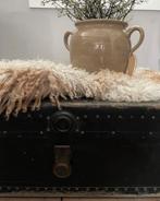 Stevige koffer kist zwart, Antiek en Kunst, Ophalen