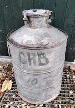 Oud zinken bruinkoolteer vat, Ophalen of Verzenden, Zo goed als nieuw