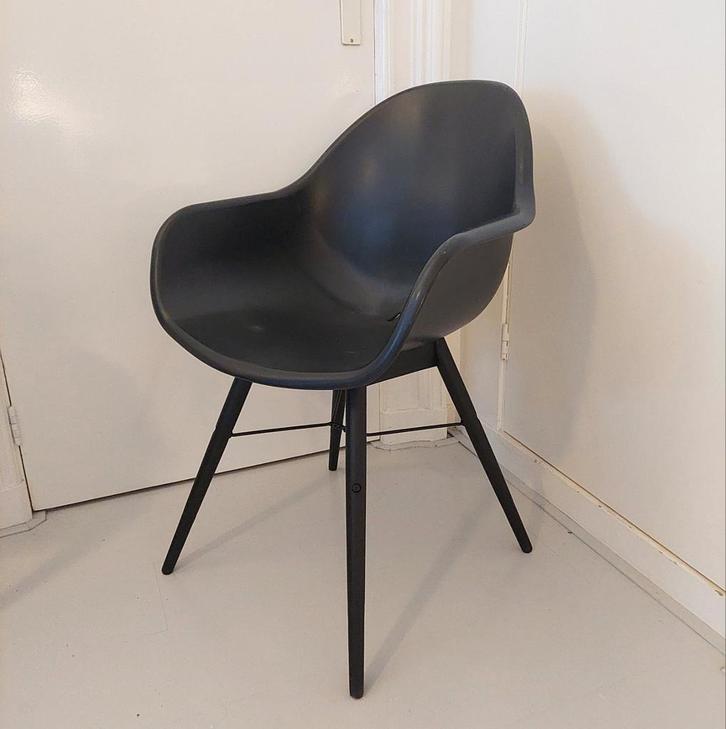 STOEL 1x Zwart Kunststof Kuipstoel Tuinstoel Eetstoel, Huis en Inrichting, Stoelen, Eén, Ophalen
