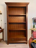 Mooie houten boekenkast met planken en lade., 50 tot 100 cm, 25 tot 50 cm, Gebruikt, 200 cm of meer