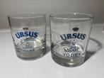 2 Glazen van Ursus Imported Vodka, hoogte 9,5 cm., Ophalen of Verzenden, Borrel- of Shotglas, Zo goed als nieuw