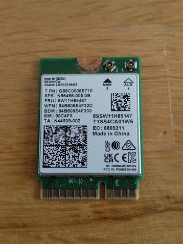 Interne wifi 7 netwerk kaartje intel BE201 beschikbaar voor biedingen