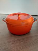 le Creuset braadpan stoof pan, 24 cm izgst jaren 70/80, Koekenpan of Braadpan, Ophalen of Verzenden, Zo goed als nieuw, Gietijzer