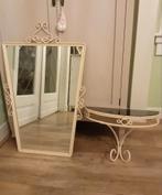 Vintage hangspiegel met sierlijke details, Ophalen, Rechthoekig, 50 tot 100 cm, Minder dan 100 cm