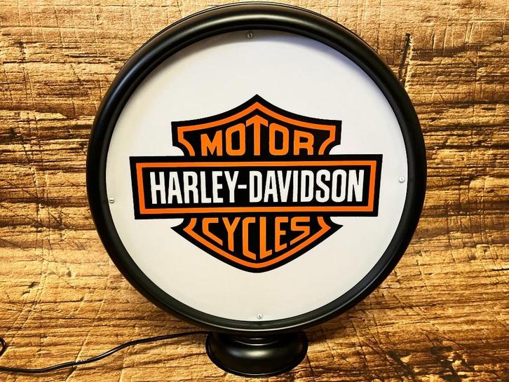 Lichtreclame met Harley-Davidson opdruk., Verzamelen, Merken en Reclamevoorwerpen, Nieuw, Reclamebord, Ophalen of Verzenden