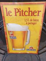 Vintage metalen reclamebord "Le Pitcher" Kanterbräu bier, Verzamelen, Merken en Reclamevoorwerpen, Ophalen of Verzenden, Zo goed als nieuw