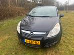 Opel Corsa 1.0 12V 3D 2007 Zwart, Auto's, Opel, Voorwielaandrijving, 450 kg, 60 pk, Zwart